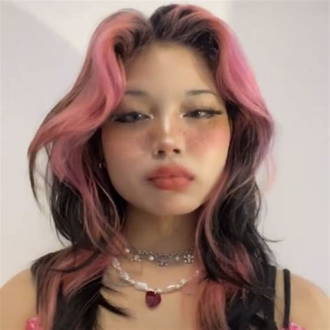 brown hair w pink streaks | Pink hair streaks, Brown and pink hair ...