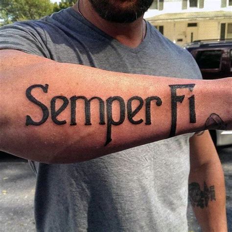 Semper Fi Tattoo Font