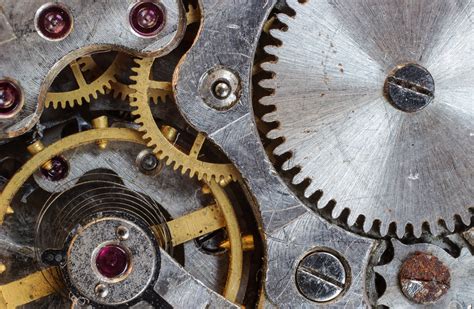 gray  gold steel gears  stock photo