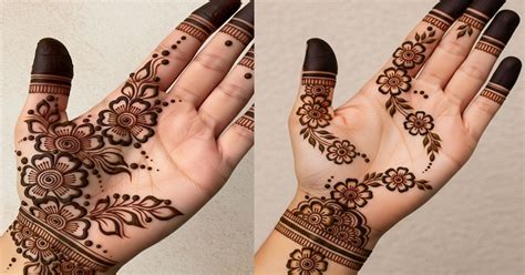 aesthetic mehndi design front hand simplemehndidesignin