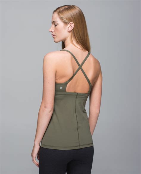 lululemon yeah yoga tank fatigue green lulu fanatics