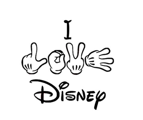 I Love Disney Decal Disney Decal Disney Love Sticker I | Etsy