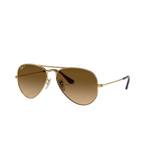 Ray-Ban Aviator Gradient Gold Brown Gradient Polarized - Billion Creation