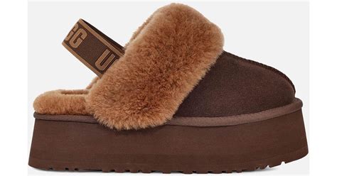 UGG Funkette Platform Slippers in Brown | Lyst