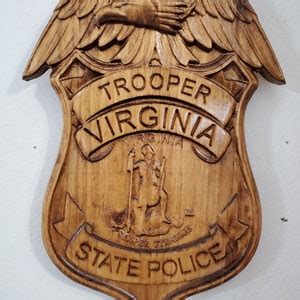 Virginia State Trooper Badge 3D V CARVED Personalized Police Badge V ...