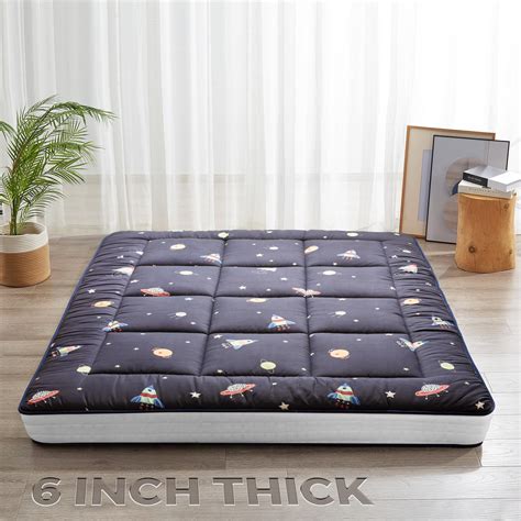 YOSHOOT 6 Inch Extra Thick Japanese Futon Floor Mattress, Foldable