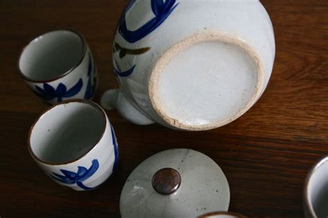 Vintage Ceramic Tea Set With 4 Cups - Etsy