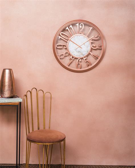 rose gold wall clock aidea homes