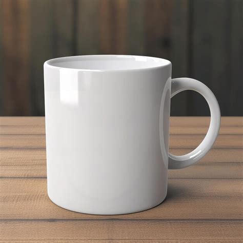 premium ai image plain white mug