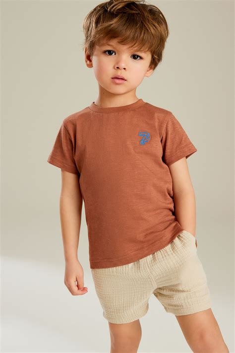 Buy Neutral Short Sleeve T-Shirts 5 Pack (3mths-7yrs) from the Next UK