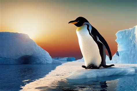 Premium Photo | Emperor penguins on the ice in the Antarctic. Cold ...