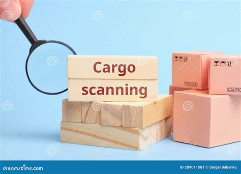 concept  checking  scanning cargo  transportation stock