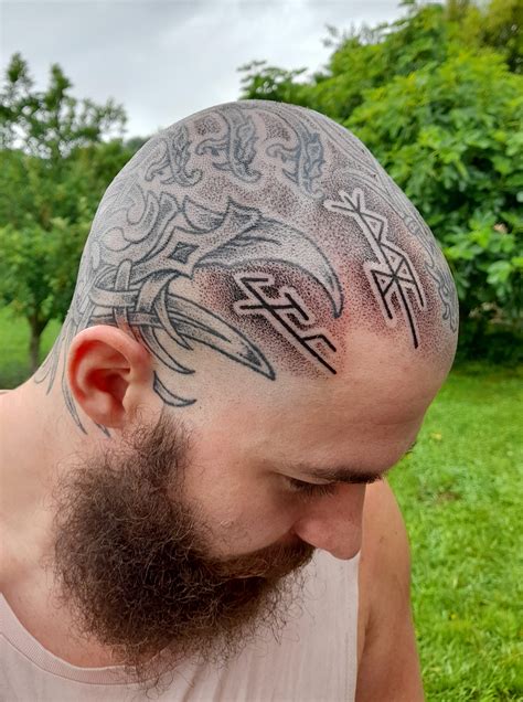 vikings head tattoo 9