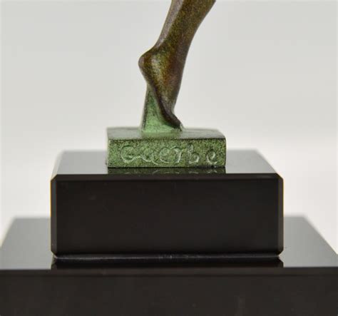 Art Deco style sculpture JERICHO nude with trumpet - Deconamic