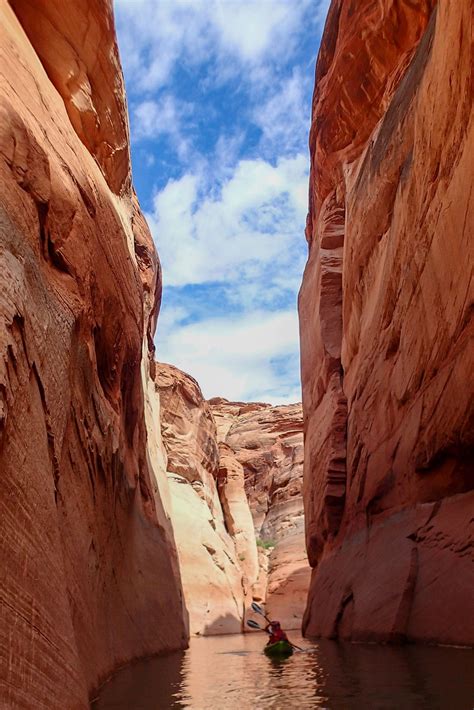 antelope canyon kayak hike  lake powell