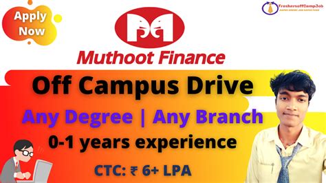 muthoot finance  campus recruitment drive  hiring