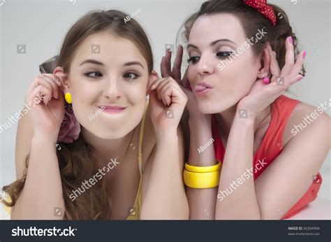 Two Funny Girls Friends Pose Faces Stock Photo 95394994 | Shutterstock