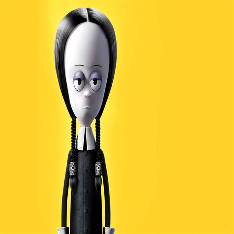 Downloaden Die Addams Family Yellow Wednesday | Wallpapers.com