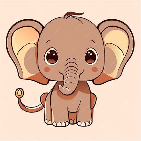 premium vector cute elephant vector illustration