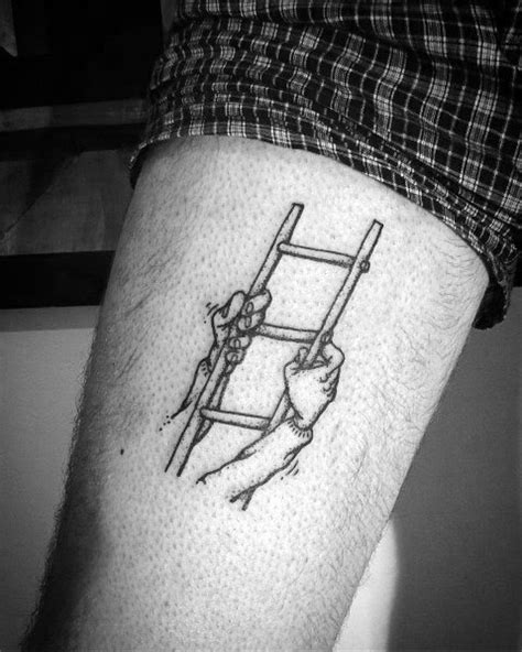 40 Ladder Tattoo Ideas For Men - Rung Designs