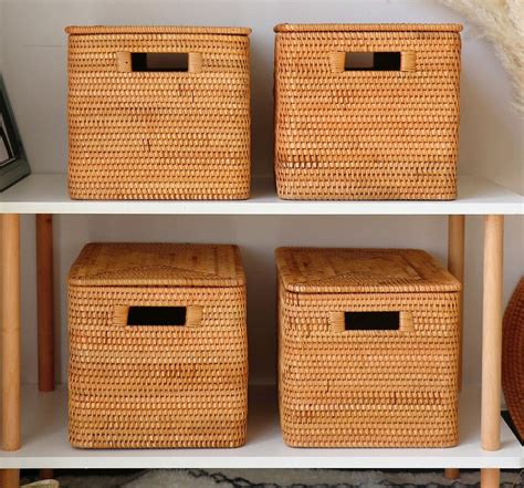 Laundry Storage Baskets for Bathroom, Rectangular Storage Baskets for ...