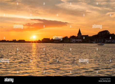 Bosham Church Sunset Stock Photo - Alamy