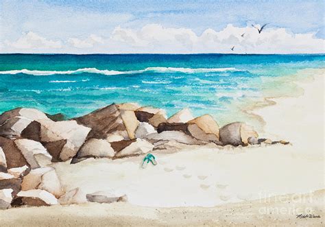 Watercolor Paintings Beach Scenes at PaintingValley.com | Explore ...