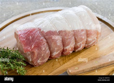 roast raw pork stock photo alamy