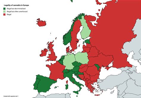 Legality of cannabis in Europe : r/MapPorn
