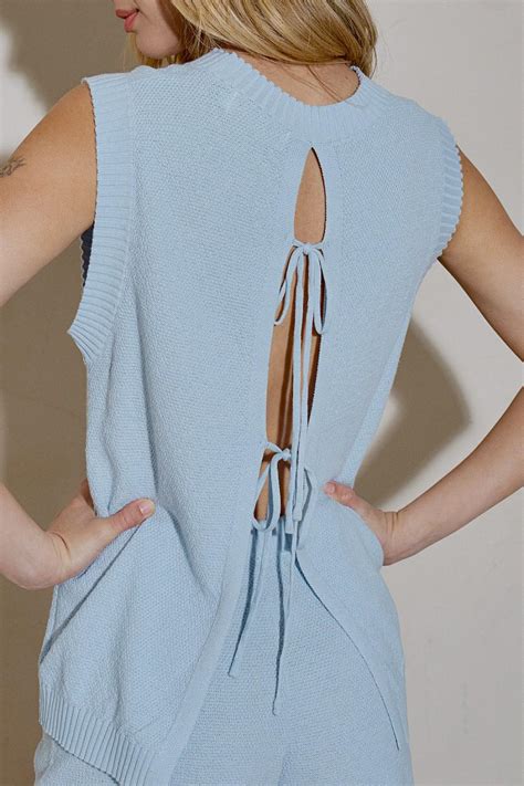 bbla light blue knit suit