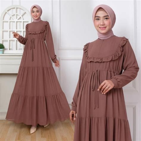 jual baju gamis milo gamis coklat gamis mocca gamis warna coksu