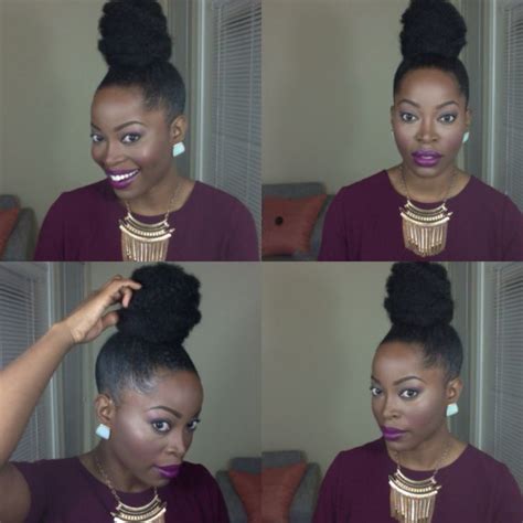 Faux bun: natural hair protective style @msnaturallymary | Natural hair ...