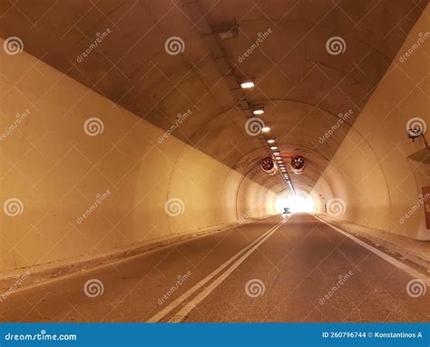 Tunnel Road Street Car Lights Highway Traffic Stock Photo - Image of ...