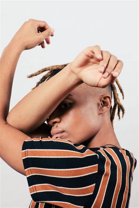 boy wearing  striped shirt  stock photo