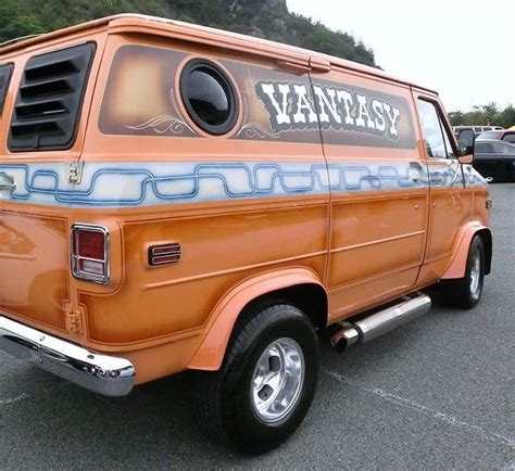 orange vantasy chevy van