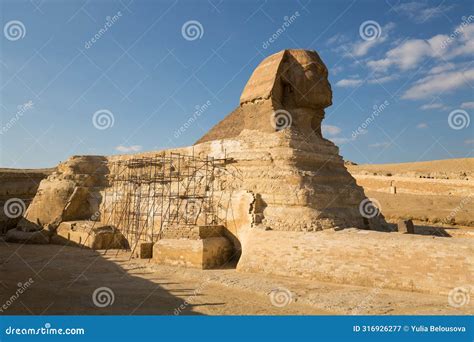 great sphinx  giza stock image image  scene