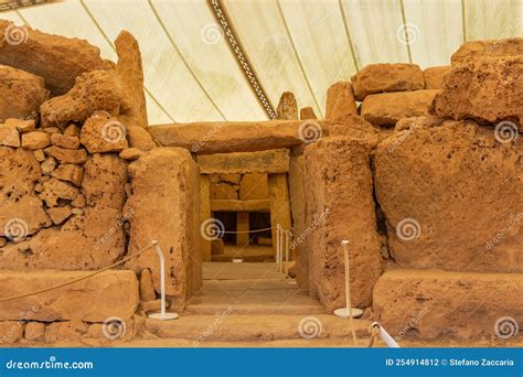 megalithic ancient temple  mnajdra  qrendi malta stock photo