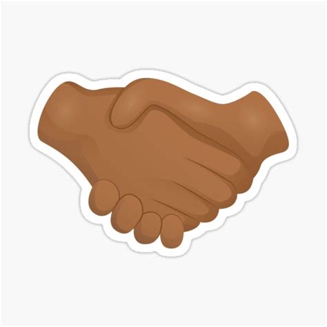 "Handshake Medium-Dark Skin Tone Emoji" Sticker for Sale by emoticonworld | Redbubble