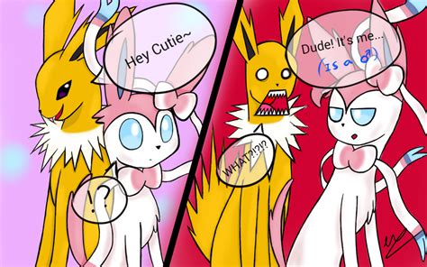 Jolteon x Sylveon by OtakuTheUnicorn on DeviantArt