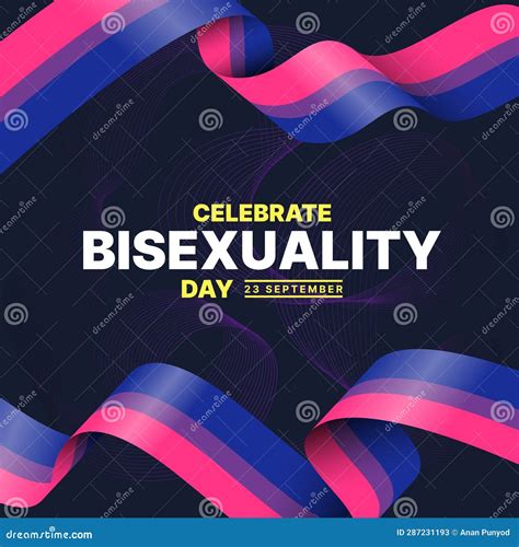 Celebrate Bisexuality Day - Text and Long Bisexual Flag Waving Top and