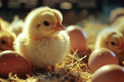 Premium Photo | Newly hatched baby chicks in a farm
