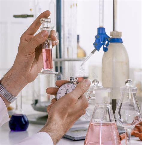 Hands Handling Chemical Equipment Stock Image - Image of bulb ...