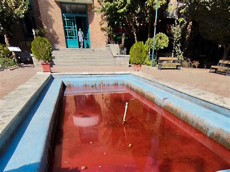 Tehran's Fountains Turn Blood Red in Anonymous Protest Art
