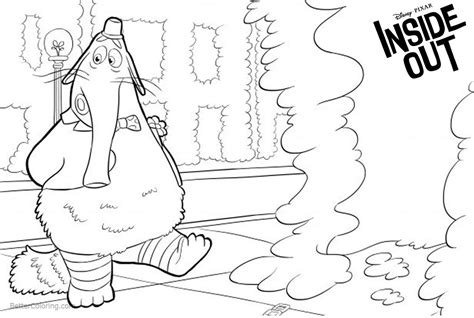 Inside Out Coloring Pages Bing Bong - Free Printable Coloring Pages