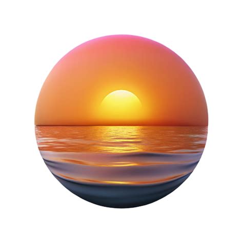 wonderful creative Calm Sunset Ocean Orange Pink Gradient Transparent