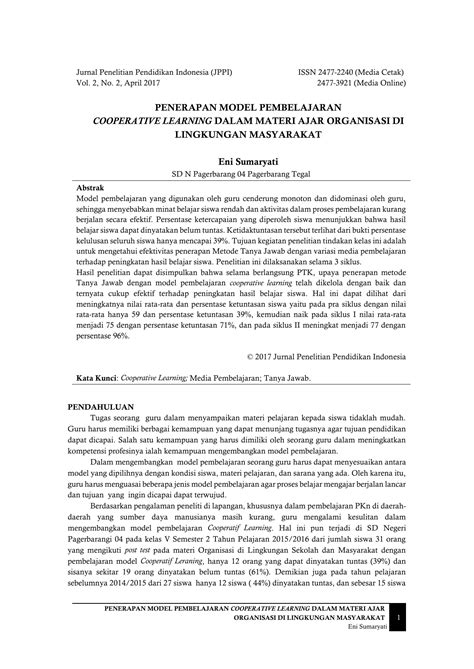 jenis jenis model pembelajaran kooperatif learning seputar model