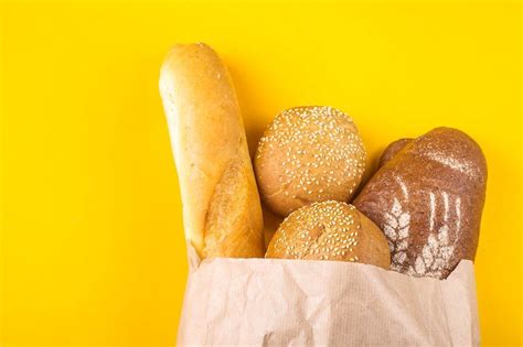 fresh bread assortment  paper bag
