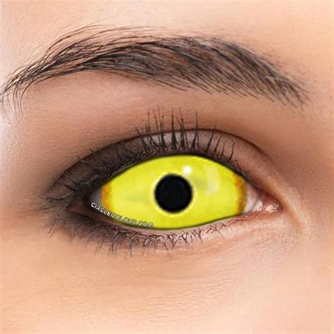 circlecolourcom yellow glow hazy eyes mm scleral colored contacts