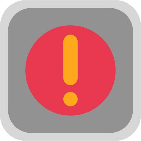 Exclamation Mark Flat Round Corner Icon 42991622 Vector Art at Vecteezy
