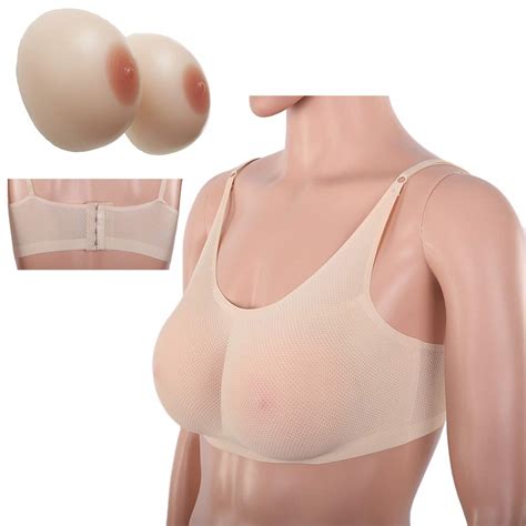 Buy Silicone Forms, Prosthesis Mastectomy Bra Inserts Pocket Bra 2-in-1 ...